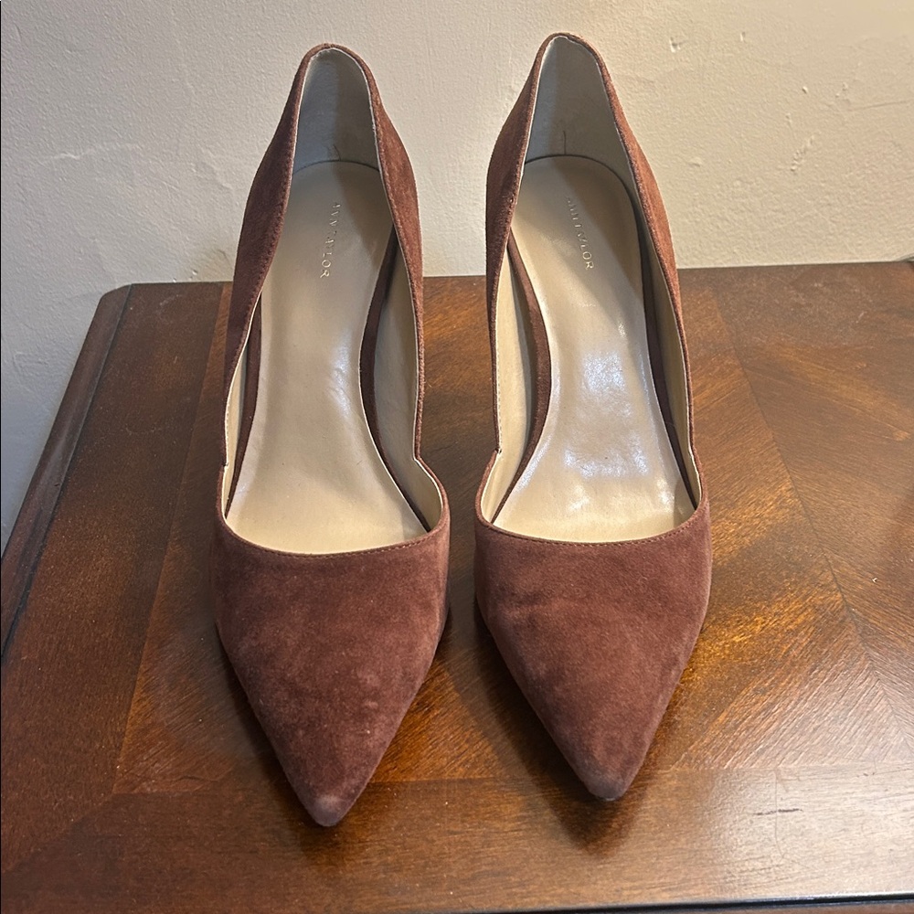 Ann Taylor Brown Suede Heels - Picture 3 of 12